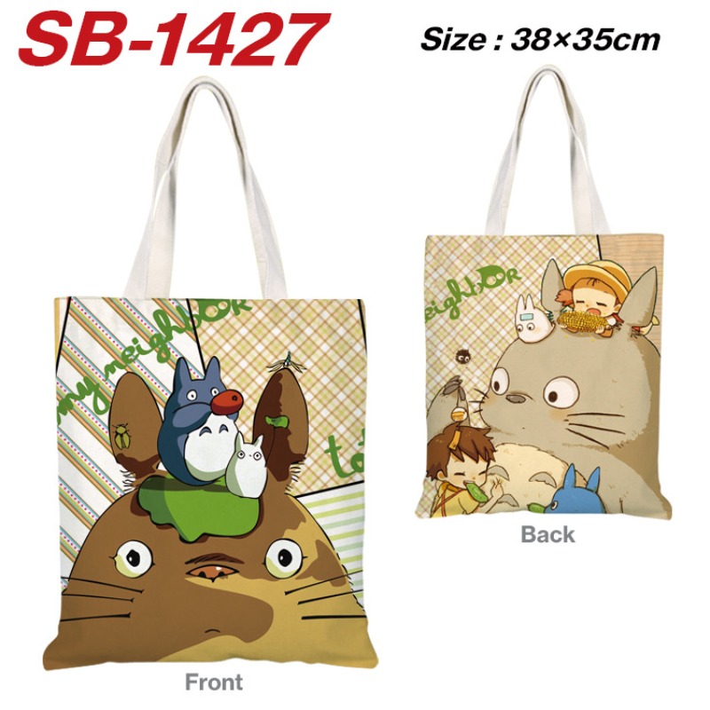 Anime Merch Shopping - 이웃집 토토로 애니메이션 상품 캔버스 숄더