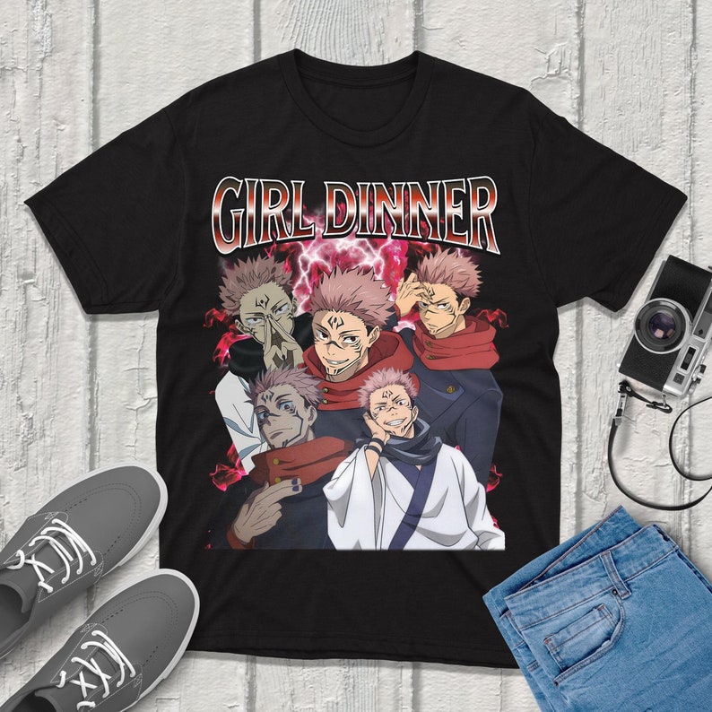 Anime Merchandise Shirt - Sukuna Jujutsu-Kaisen 티셔츠 streetwear 프리미엄 품질
