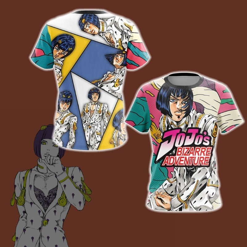 Anime Merchandise Shirt - 2026 뉴 조조 골든 윈드 브루노