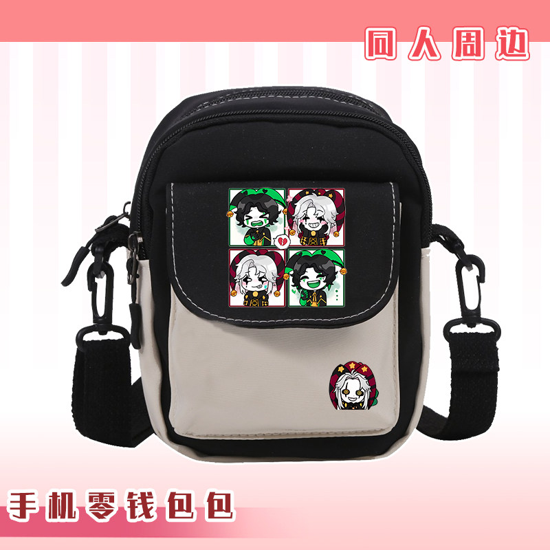피에로 서커스 팬 머치 캔버스 소형 크로스바디 백 폰  - Anime Merch Shopping 리뷰 및 가격