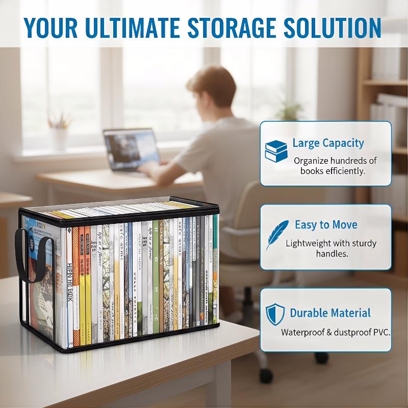 투명 PVC 수납함 플립 탑 뚜껑, 뷰 윈도우 포함,  - Manga Storage Box 리뷰 및 가격