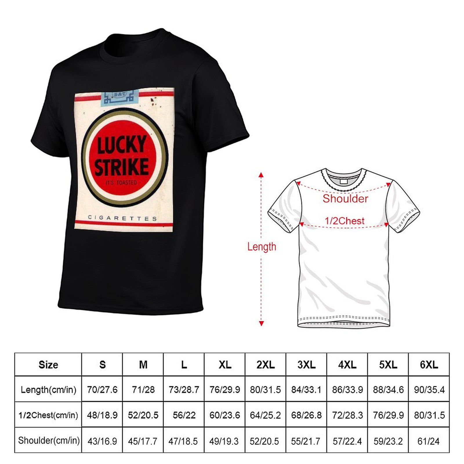 베스트 셀러 럭키 스트라이크 상품 티셔츠 남성 티셔츠  - Anime Merchandise Shirt 리뷰 및 가격