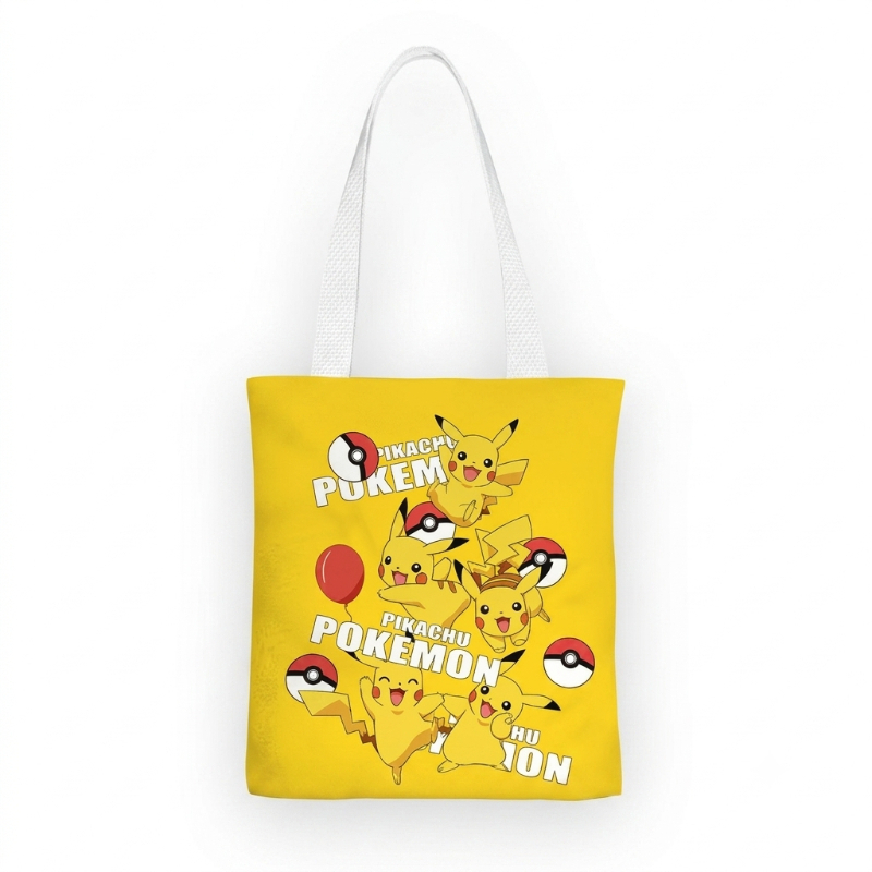 피카츄 캔버스 토트백 귀여운 애니메이션 싸이덕 스퀴어틀 - Anime Merch Shopping 리뷰 및 가격