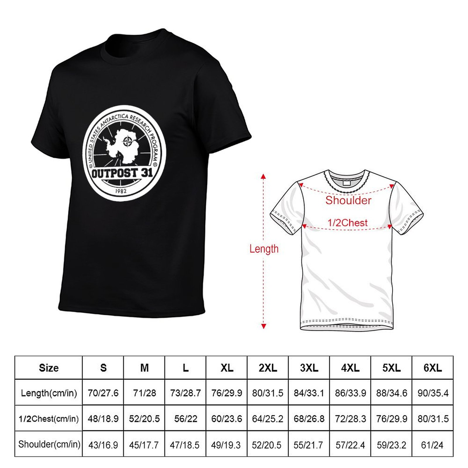 Outpost 31 로고 상품 티셔츠 남성용 티셔츠 남 - Anime Merchandise Shirt 리뷰 및 가격
