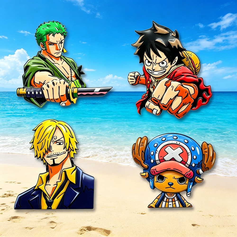 4pcs 원피스 만화 캐릭터 브로치 세트 Q 버전(몽키 - Anime One Piece Merchandise 리뷰 및 가격