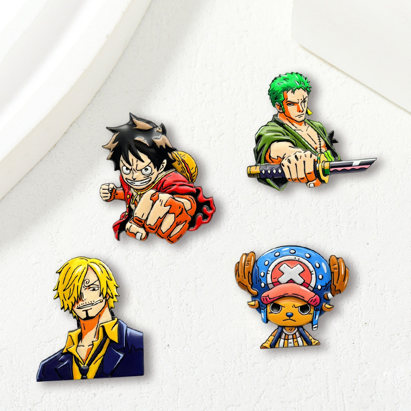 4pcs 원피스 만화 캐릭터 브로치 세트 Q 버전(몽키 - Anime One Piece Merchandise 리뷰 및 가격