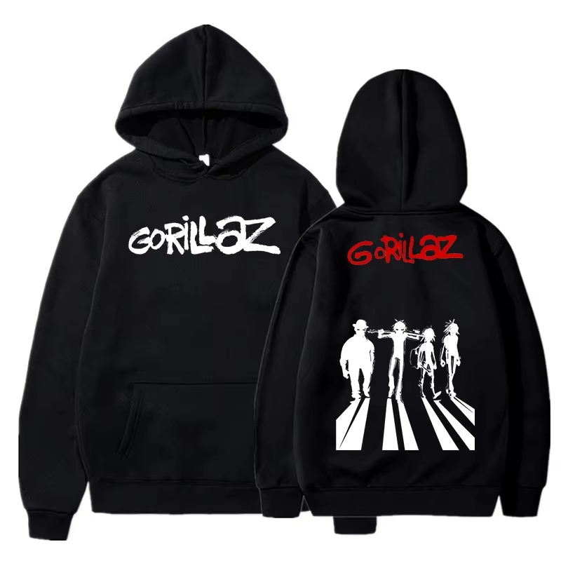 Gorillaz 그래픽 스웨트셔츠 빈티지 워시드 애니메 - Anime Merch Shopping 리뷰 및 가격